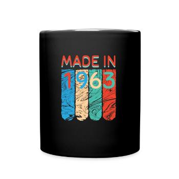 Made in 1963 - Tasse einfarbig - Schwarz - Vorne