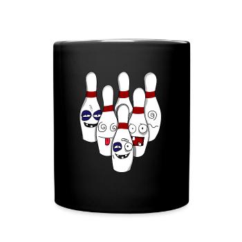 Quilles de boule de bowling détruites - Mug uni - noir - Devant