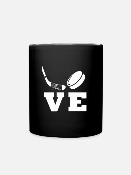Eishockey Love Eis Hockey - Tasse einfarbig - Schwarz