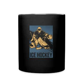 Hockey sur glace rondelle de hockey sur glace - Mug uni - noir - Devant