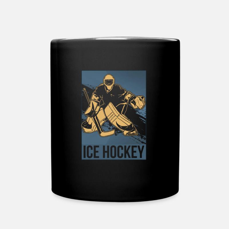 Eishockey Ice Hockey Puck - Tasse einfarbig - Schwarz
