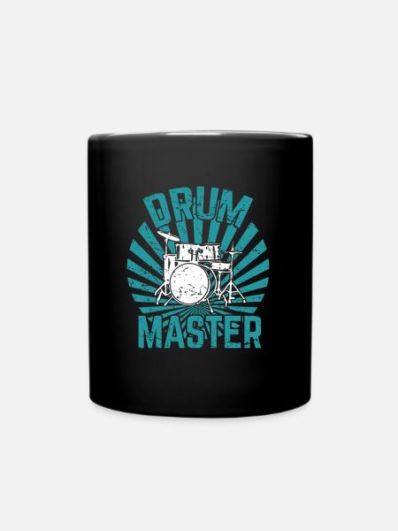 Drummer Drummer Drummer Percussion - Full Colour Mug - black
