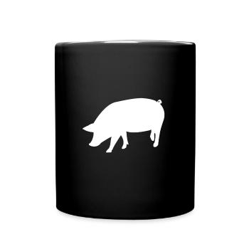 Porc - Mug uni - noir - Devant