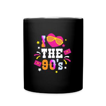 Années 90 Design: J'aime les années 90 - Mug uni - noir - Devant