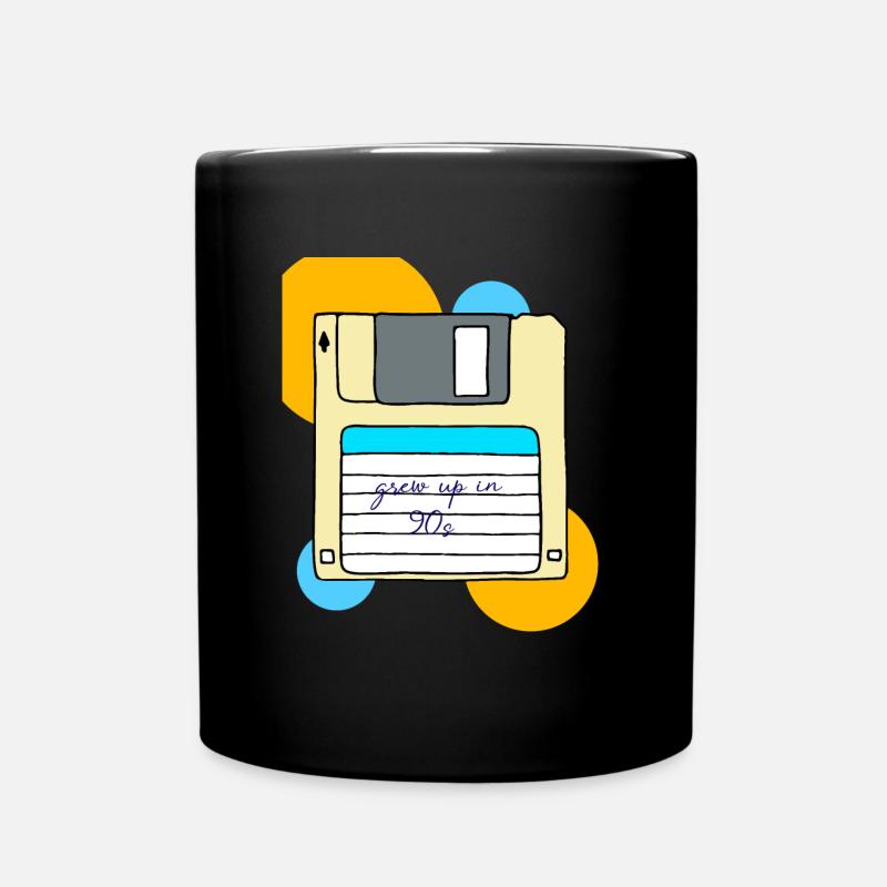 90s 90s 90s 90s 90s - Full Colour Mug - black