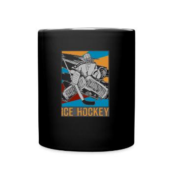 Hockey sur glace rondelle de hockey sur glace - Mug uni - noir - Devant