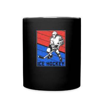 Hockey sur glace rondelle de hockey sur glace - Mug uni - noir - Devant
