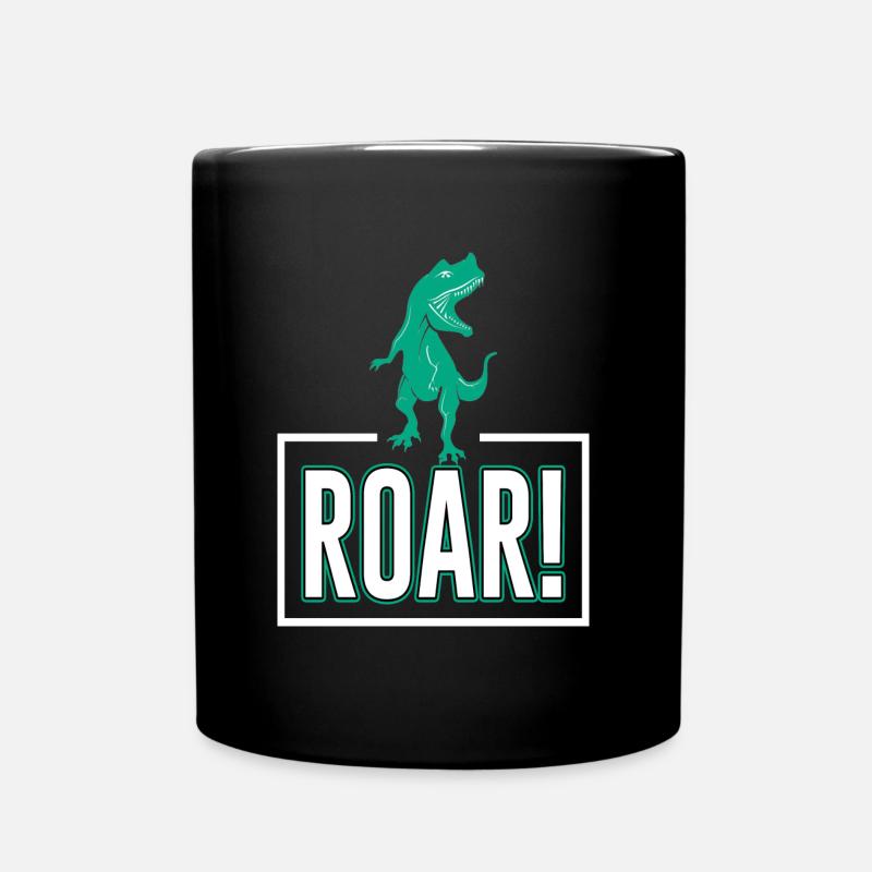 Roar Dinosaurs - Full Colour Mug - black