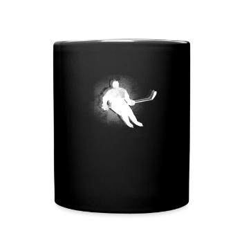 Hockey sur glace rondelle de hockey sur glace - Mug uni - noir - Devant