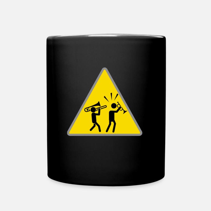 Posaune Trompete Geschenk - Tasse einfarbig - Schwarz