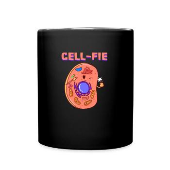 Biologie Biologiste Cellfie photo Mobile Cadeau - Mug uni - noir - Devant