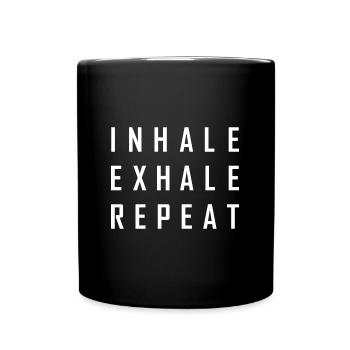 Yoga - Tasse einfarbig - Schwarz - Vorne