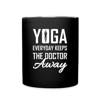 Yoga - Tasse einfarbig - Schwarz - Vorne