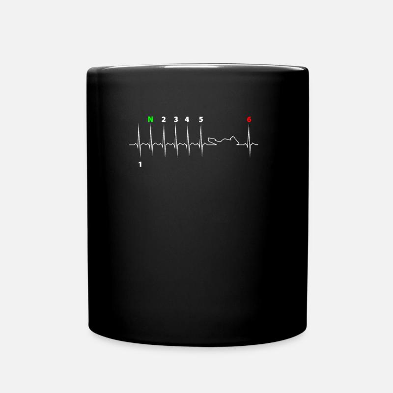 Battement de coeur moto ECG - Mug uni - noir