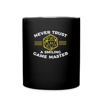 Never trust an game master - Pen & Paper - Tasse einfarbig - Schwarz - Vorne