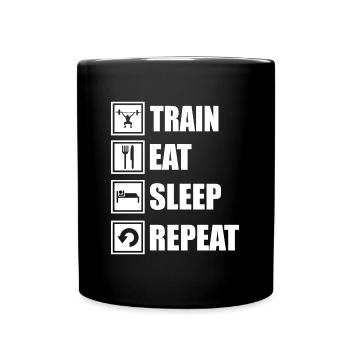 Sports de fitness - Mug uni - noir - Devant