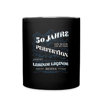 50. Geburtstag Geschenk Jahrgang - Tasse einfarbig - Schwarz - Vorne
