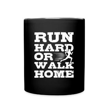 Running - Tasse einfarbig - Schwarz - Vorne