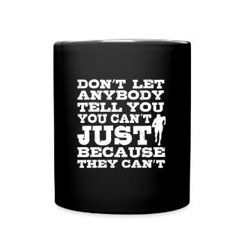 Running - Tasse einfarbig - Schwarz - Vorne
