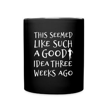 Running - Tasse einfarbig - Schwarz - Vorne