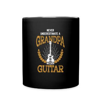 Papy guitariste guitare guitare électrique guitare électrique cadeau - Mug uni - noir - Devant