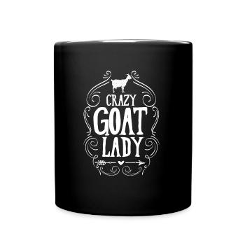 Chèvre femme dame cadeau fermier fermier épouse - Mug uni - noir - Devant