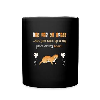 Weasel takes a big piece of my heart - Full Colour Mug - black - Front