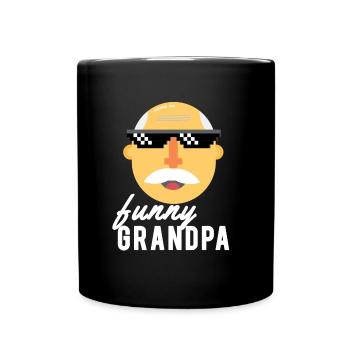 drôle papy - Mug uni - noir - Devant
