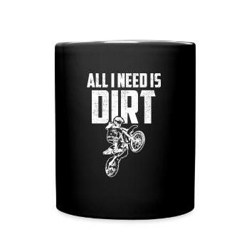 Motocross Biker Motorcycle - Full Colour Mug - black - Front