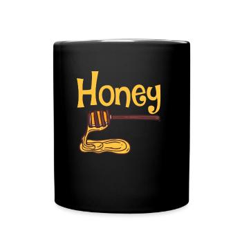 Honig Imker Biene - Tasse einfarbig - Schwarz - Vorne