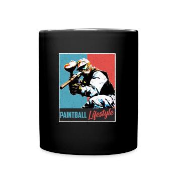 Vintage paintball - Full Colour Mug - black - Front