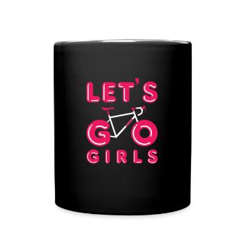 Fahrrad - Tasse einfarbig - Schwarz - Vorne