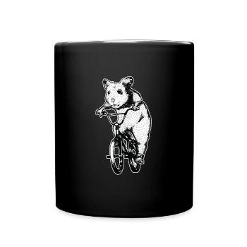Fahrrad - Tasse einfarbig - Schwarz - Vorne