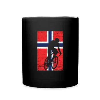 Fahrrad - Tasse einfarbig - Schwarz - Vorne