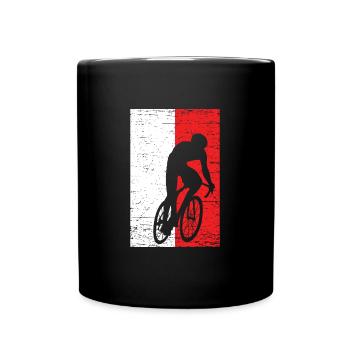 Fahrrad - Tasse einfarbig - Schwarz - Vorne