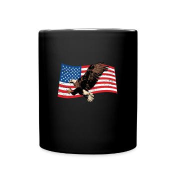 America Eagle - Full Colour Mug - black - Front