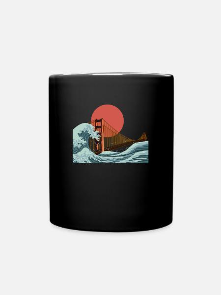 Golden Gate San Francisco vague - Mug uni - noir