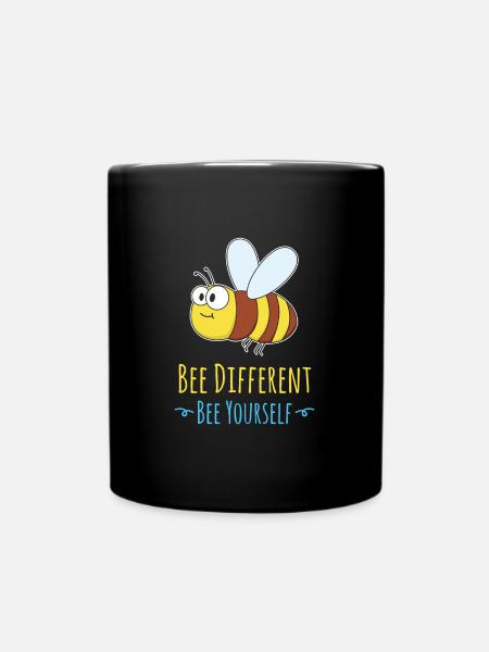 Bienen - Tasse einfarbig - Schwarz