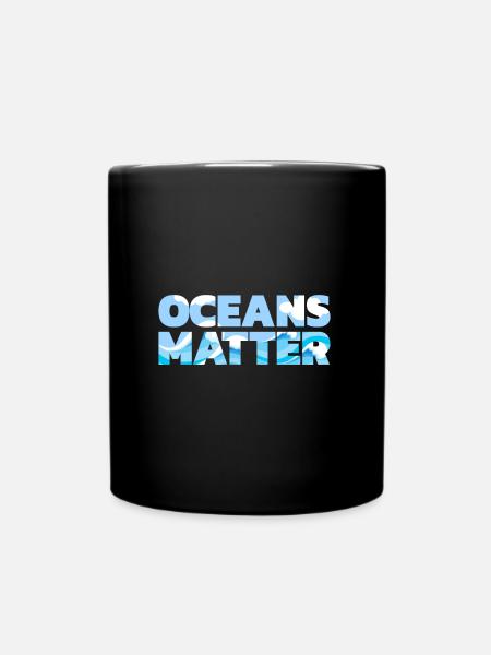 Climate protection Environmental protection Sea Demonstration - Full Colour Mug - black