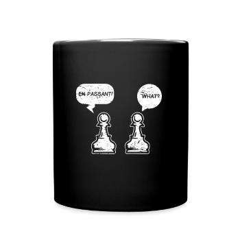 Joueur d'échecs Pièce d'échecs - Mug uni - noir - Devant