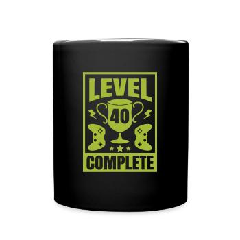 40ème anniversaire de jeu - Mug uni - noir - Devant