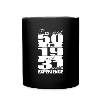 Geburtstag 50 Jahre - Tasse einfarbig - Schwarz - Vorne