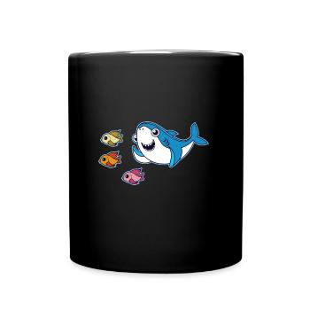 Requins cadeau enfants shark - Mug uni - noir - Devant