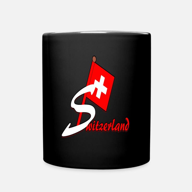 Schweiz Schweizer Switzerland - Tasse einfarbig - Schwarz