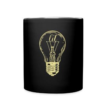 Elektriker Elektrik Elektroniker Handwerker - Tasse einfarbig - Schwarz - Vorne