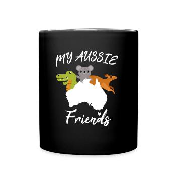 Australie Kangourou Koala Crocodile - Mug uni - noir - Devant
