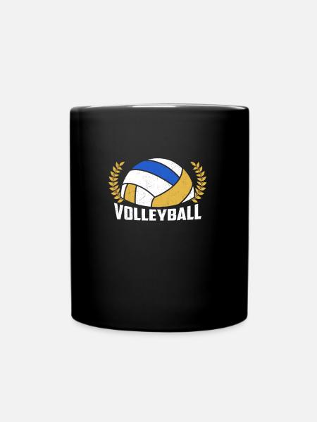 Volleyball Sport - Tasse einfarbig - Schwarz