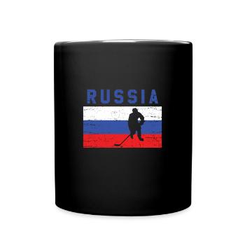 Eishockey Russland - Tasse einfarbig - Schwarz - Vorne