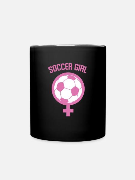 Frauenfussball - Tasse einfarbig - Schwarz