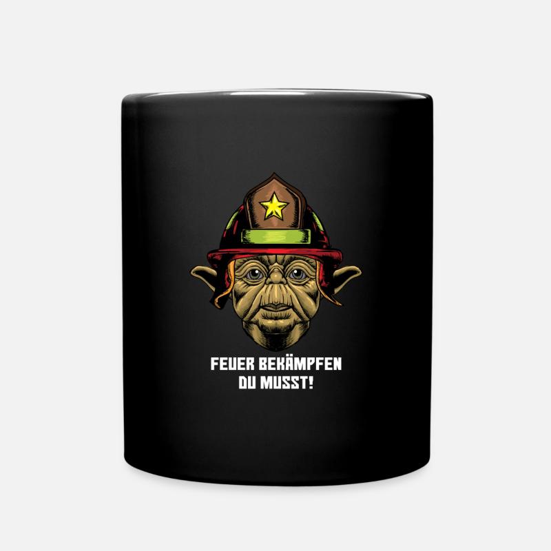 Feuerwehr - Tasse einfarbig - Schwarz